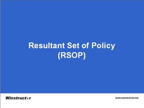 Win2003   Resultant Set of Policy RSOP