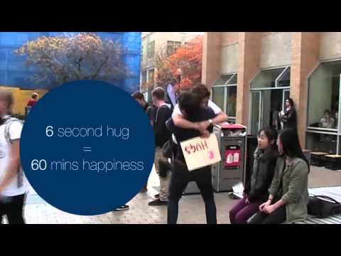 Free Hugs Campaign run at Melbourne University