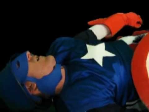 CAPTAIN AMERICA VS. DEADPOOL in real life. Someone gets KNOCKED-OUT!