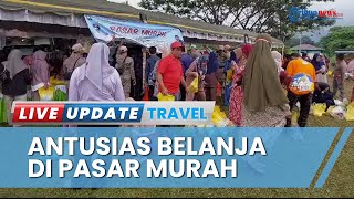 Warga Serbu Pasar Murah Pelaihari Tanah Laut, Selisih Harga Bikin Beras hingga Bawang Ludes Dibeli