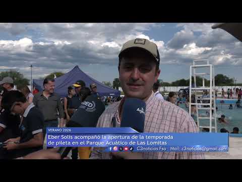 EBER SOLÍS HABILITÓ TEMPORADA DE PILETA EN LAS LOMITAS
