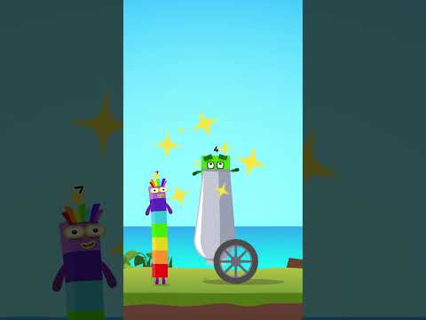 Numberblocks Learn to Count 4 & 7 in Beach Magic Run World New Season | Numberblocks Magic Adventure
