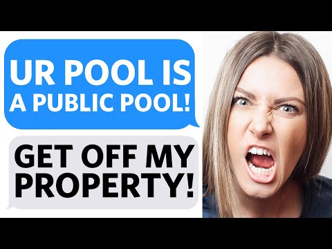 Karen thinks MY POOL is a PUBLIC POOL... then TRESPASSES on My Property - Reddit Podcast