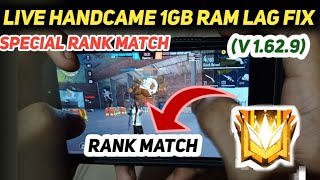 (1.62.9)free fire live handcame rank match  / free fire memory booster config 1gb /2gb /3 gb ram