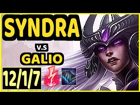 TINOWNS (SYNDRA) vs GALIO - 12/1/7 KDA MID CHALLENGER GAMEPLAY - BR