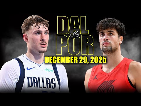 Dallas Mavericks vs Portland Trail Blazers Full Game Highlights – December 29, 2025 | NBA Season