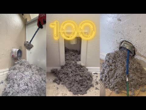 Cleaning 100 of the Dirtiest & Most Clogged Dryer Vents of All Time! Dryer Vent Cleaning Compilation