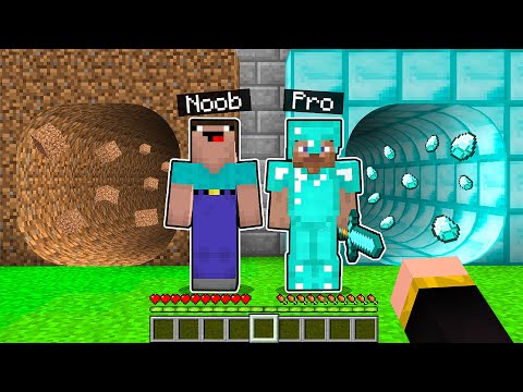 TUNNEL NOOB DI TERRA VS TUNNEL PRO DI DIAMANTE! - MINECRAFT
