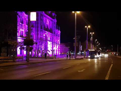 Újpest-központ esti forgalma (2019.11.17)