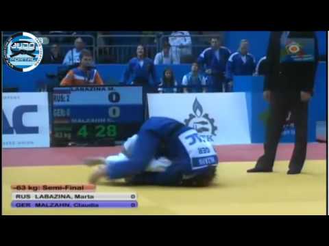 European Judo Championship Chelyabinsk 2012 Semifinal -63kg LABAZINA (RUS)-MALZAHN (GER)