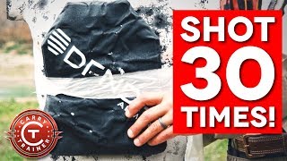 Body Armor Shot 30 Times! Real DFNDR Armor Stamina Test