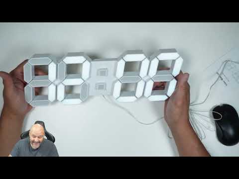 3D LED Digital Wall Clock with Remote Control