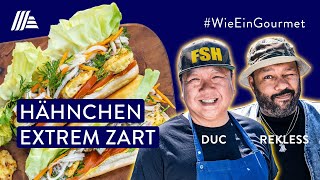 Duc x Rekless: Chicken Sandwich Roll mit Gurken-Relish - #WieEinGourmet