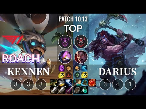 T1 Roach Kennen vs Darius Top - KR Patch 10.13