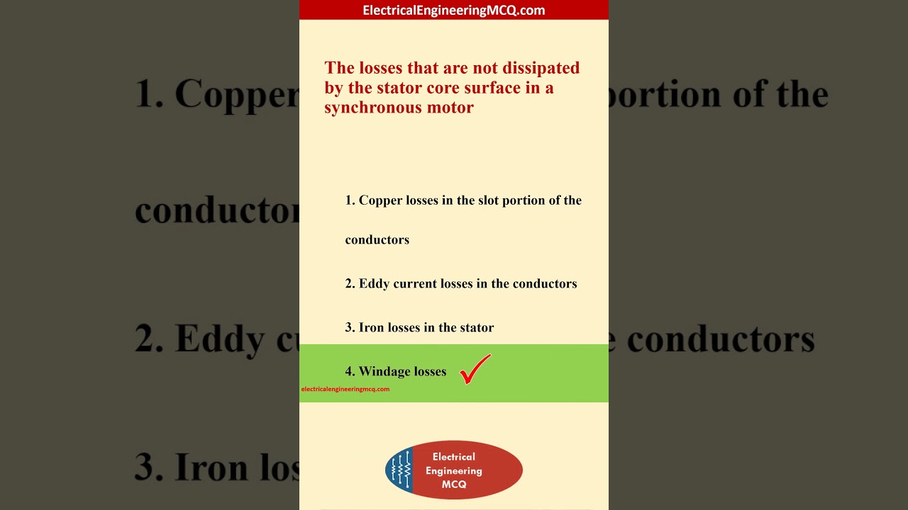 The losses that are not dissipated by the stator core surface in a synchronous motor