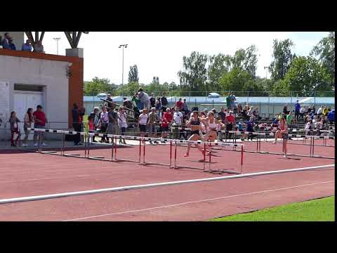 100 m-es gátfutás női Junior Liga futam