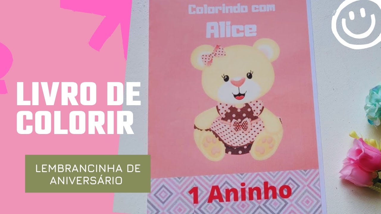 Como fazer capa de livrinho de colorir no Canva lembrancinha de aniversário 1° parte
