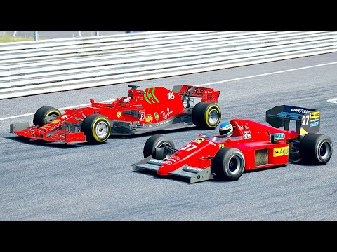 Ferrrari F1 2021 vs Ferrari F1 1986 at Red Bull Ring