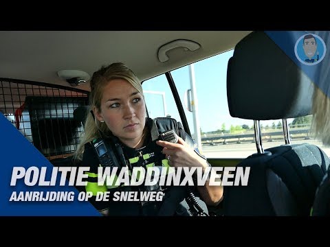 AANRIJDING OP DE SNELWEG. POLITIE WADDINXVEEN.