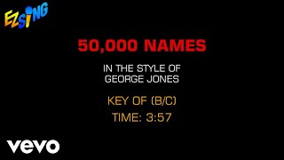 George Jones - 50,000 Names (Karaoke EZ Sing)
