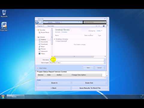 MS Word Project Status Report Template Software