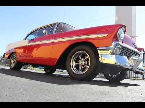 15x7 and 15x8 Staggered American Racing VN515 Torq Thrust II Wheels on a 1956 Chevrolet Bel Air