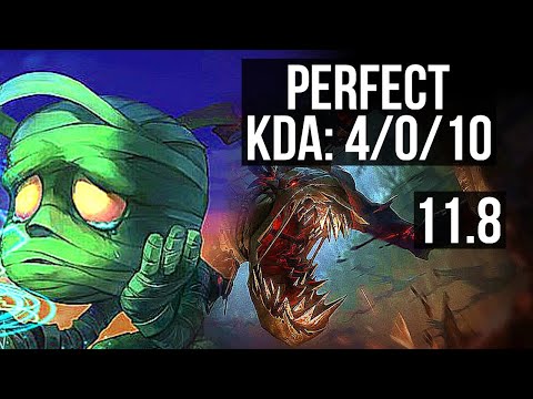 AMUMU vs FIDDLESTICKS (JUNGLE) | 4/0/10, 300+ games | BR Master | v11.8