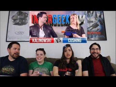 Kalinowski VS Cushing REACTION - Movie Trivia Schmoedown Innergeekdom