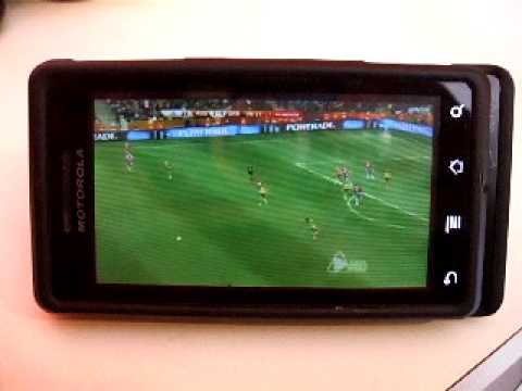Australia vs Serbia on my Droid Live / World Cup
