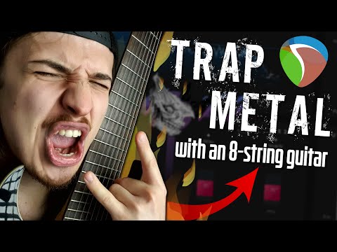 TRAP METAL with an 8-string guitar 🤘 | Reaper Beat Making
