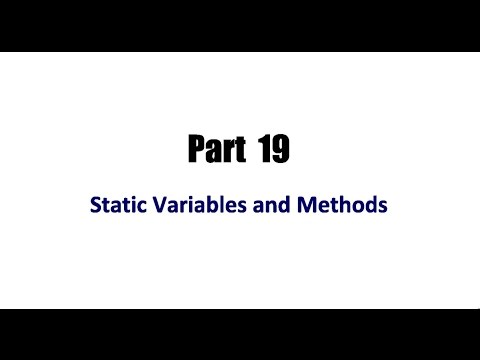 Java Programming Beginner Tutorials Part 19 Static Variables And Methods