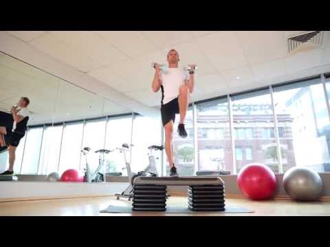 Step Up with Curl Demo | Neil Russell Personal Trainer | Weight Watchers ANZ