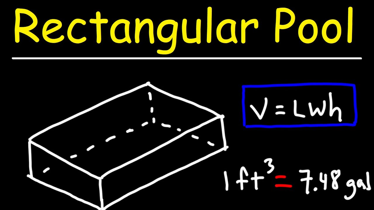 How to Find the Number of Gallons of Water a Rectangular Swimming Pool Can Hold - GED Math