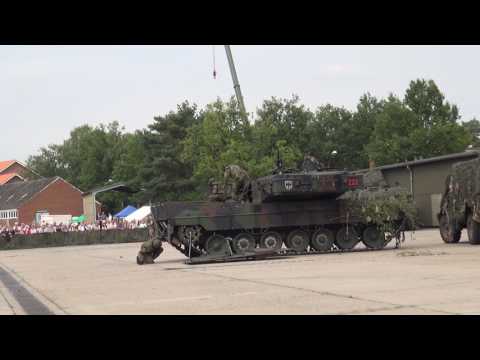 PzBtl 33 Leopard 2 A6M Bergepanzer Büffel Triebwerkswechsel Einbau Teil 2