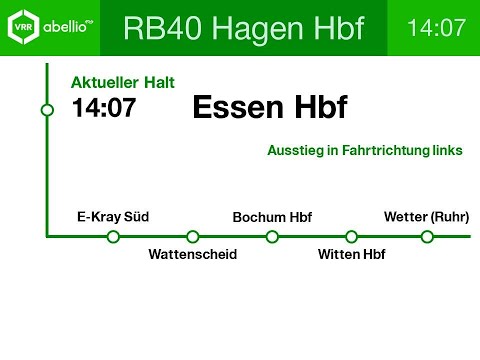 ABR Ansagen RB40 Essen Hbf - Hagen Hbf