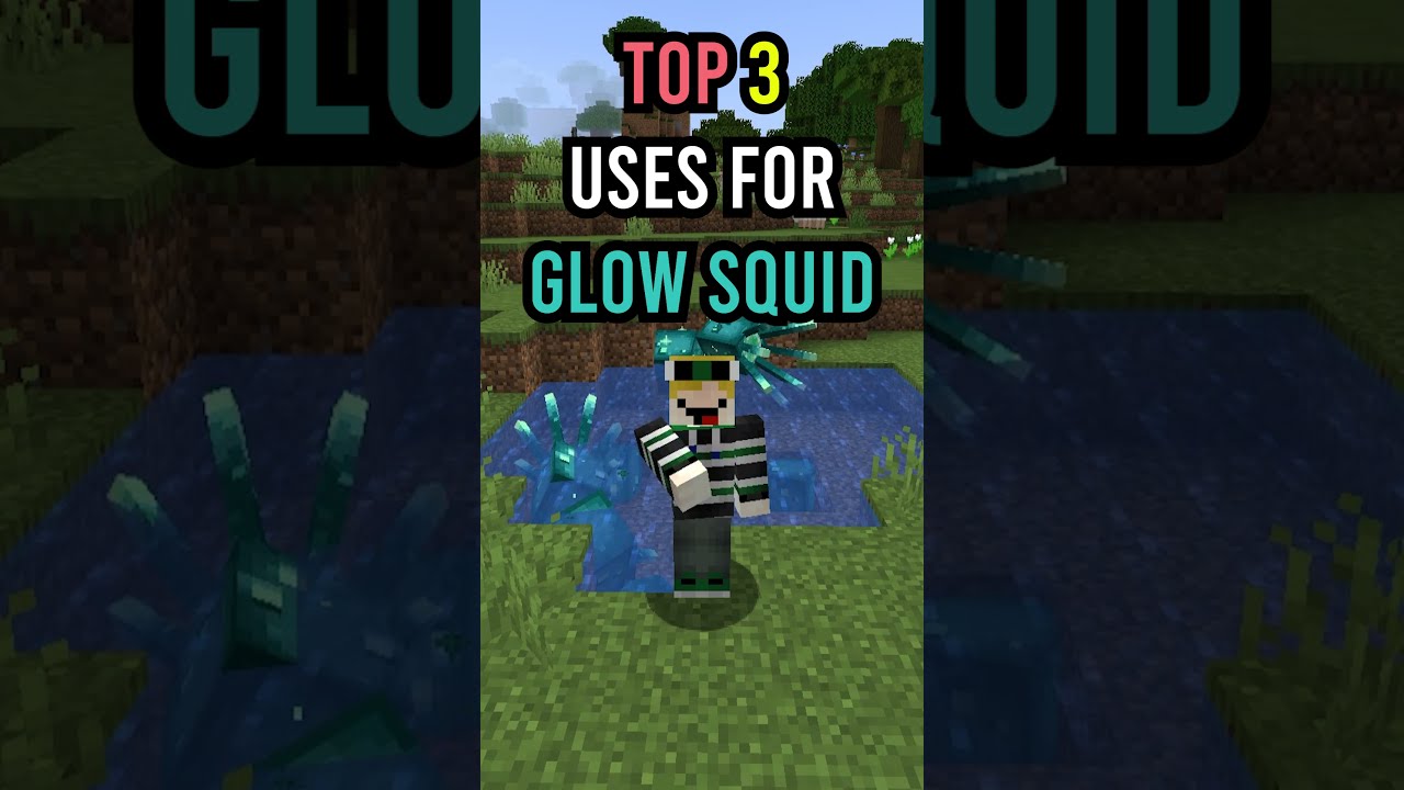 Minecraft: Top 3 Uses For Glow Squid #shorts