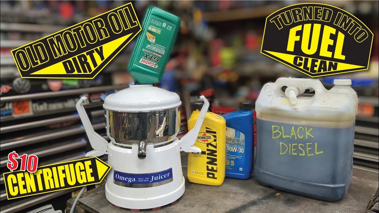 Oil Centrifuge made from $10 Juicer - BLACK DIESEL