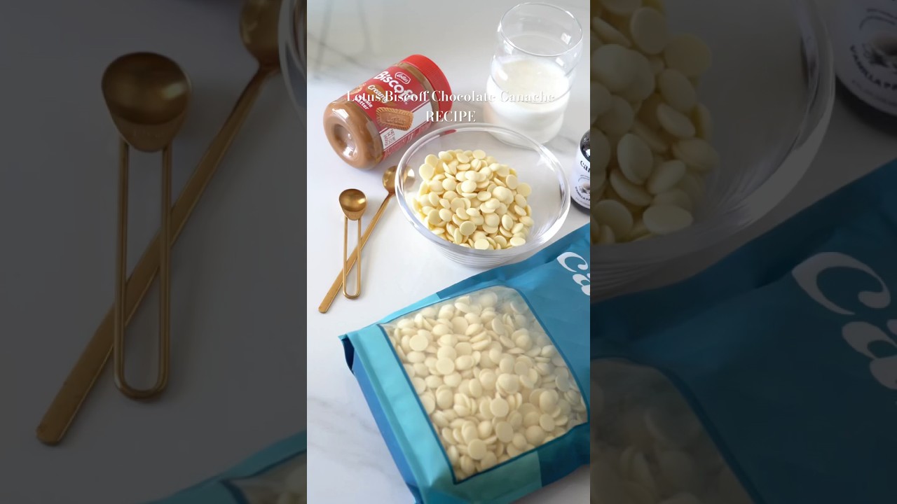 Macaron filling recipes ✨Lotus Biscoff Chocolate Ganache Recipe #macarons #recipe #chocolate