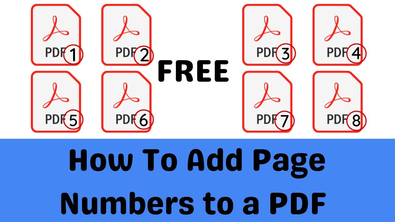 How to add page Numbers to a PDF on PC