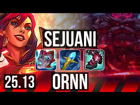 SEJUANI vs ORNN (TOP) | EUW Diamond | 25.13