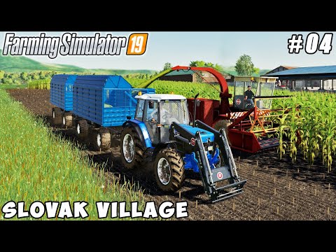 Harvesting corn silage | Slovak Village | Farming simulator 19 | Timelapse #04