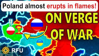Russians accidentally hit a massive Polish ammo depot premises, narrowly avoiding an explosion