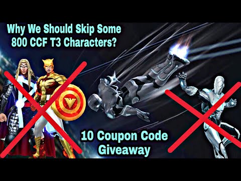 10 Coupon Code Giveaway | Why We Should Skip Some 800 CCF T3 Characters? - Marvel Future Fight