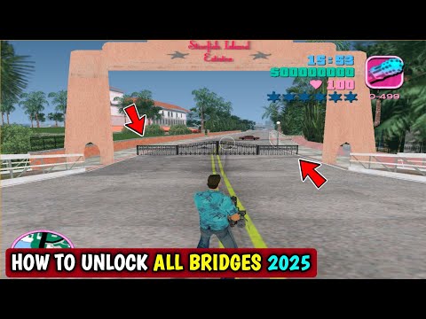 How To Unlock All Locked Bridges In GTA Vice City | How To Across The Bridge in GTA Vice City #GTAVC