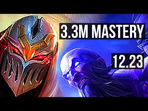 ZED vs RYZE (TOP) | 3.3M mastery, 1200+ games, 6 solo kills | EUW Master | 12.23