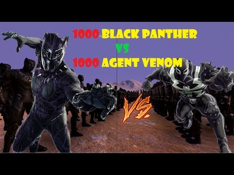 1000 AGENT VENOM vs 1000 BLACK PANTHER [Ultimate Epic Battle Simulator]