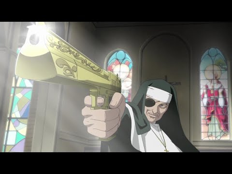 Revy and the Rip-off church vs gang | anime moment | black lagoon