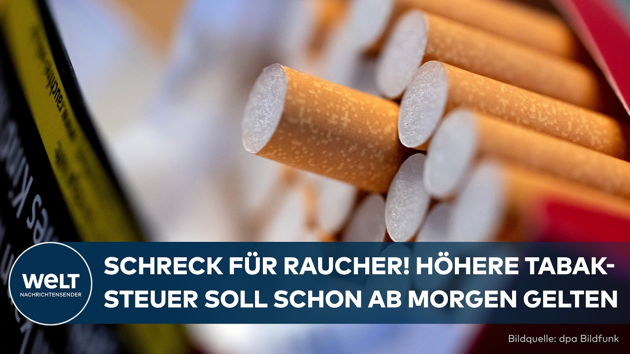 DEUTSCHLAND: Irre Panne! Höhere Tabaksteuer schon ab morgen? Das müssen Raucher jetzt wissen