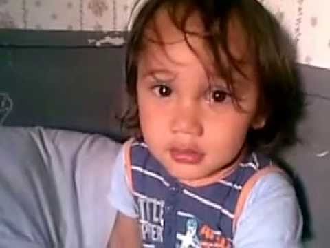 1 year old boy singing Titanium