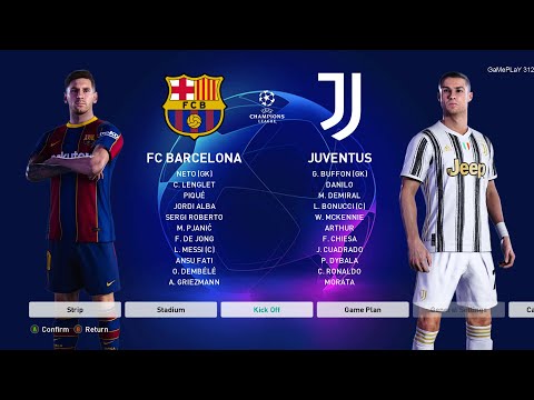 PES 2021 - Barcelona vs Juventus - UEFA Champions League UCL - Gameplay PC - C.Ronaldo vs Messi